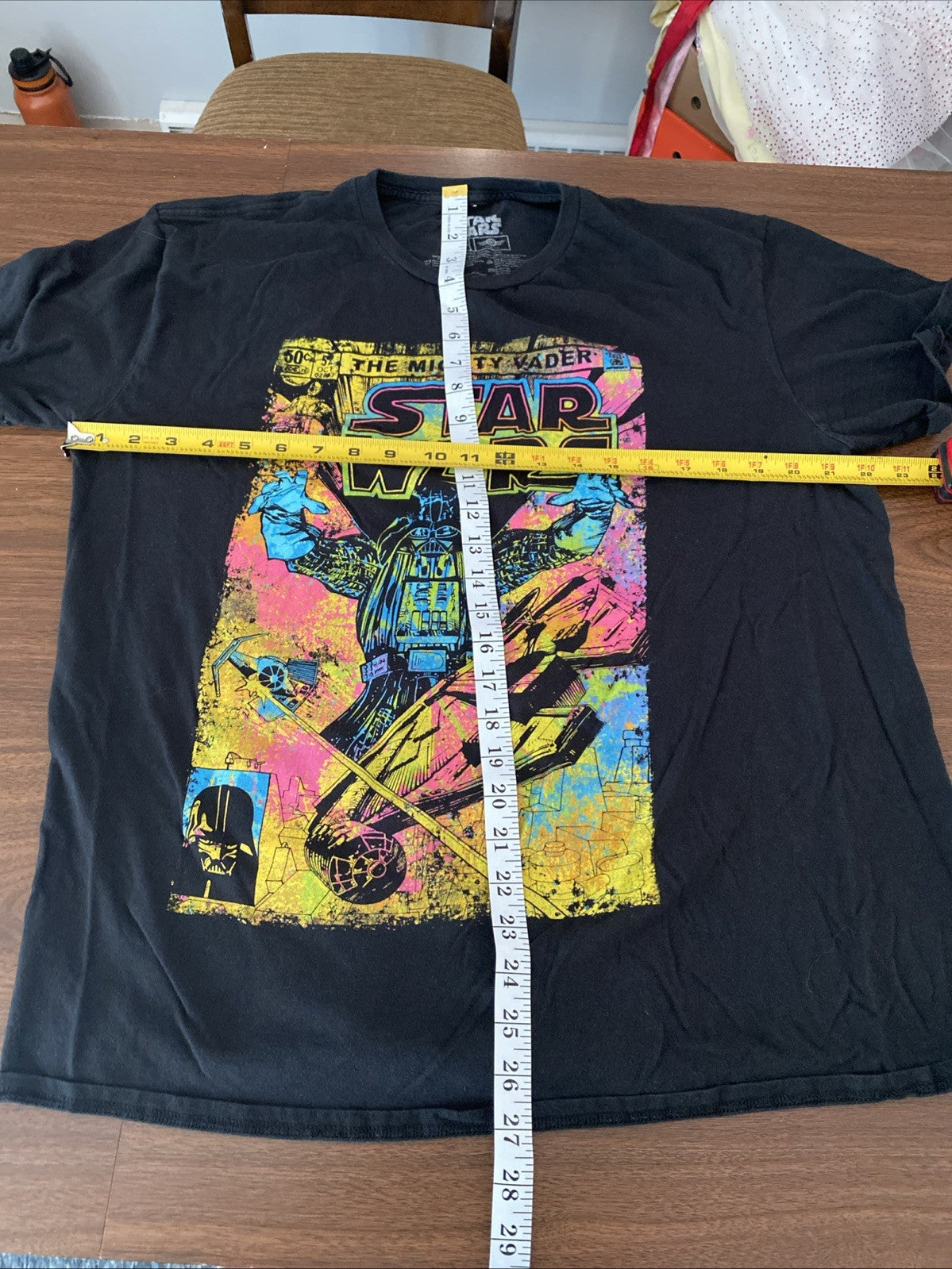 Star Wars Shirt Mens Large Mighty Vader Comic Graphic Tee T-Shirt Movie Sci-Fi