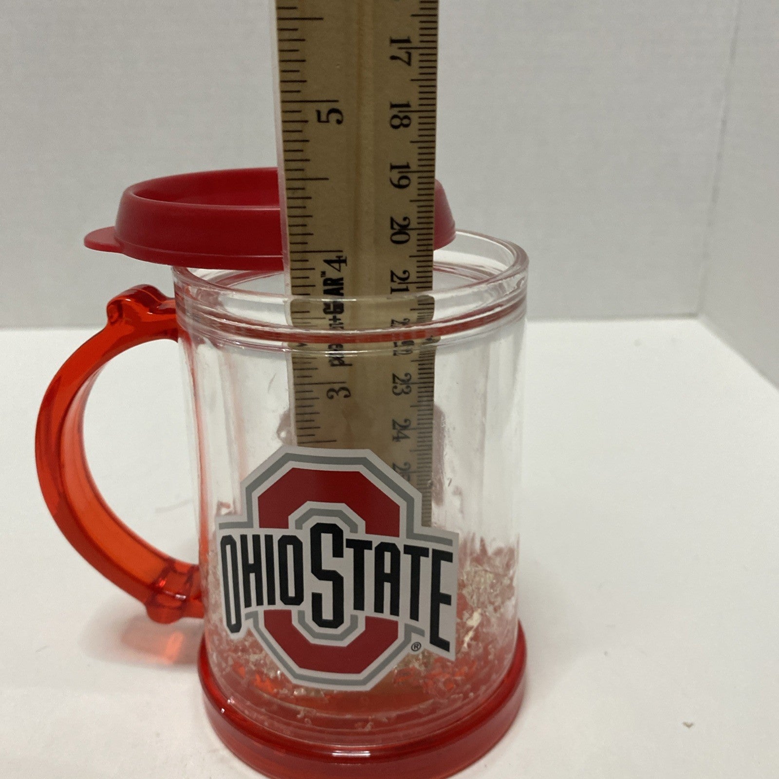 Duck House Sports Ohio State Buckeyes NCAA Frosted Plastic Mug Cup With Straw