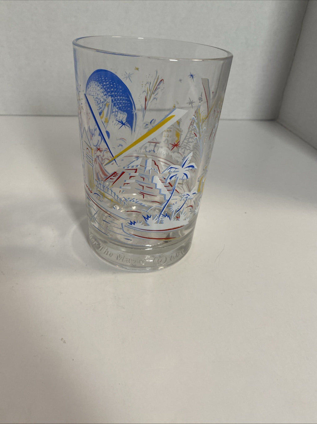 Walt Disney World EPCOT 25th Anniversary "Remember the Magic" Mickey Mouse Glass