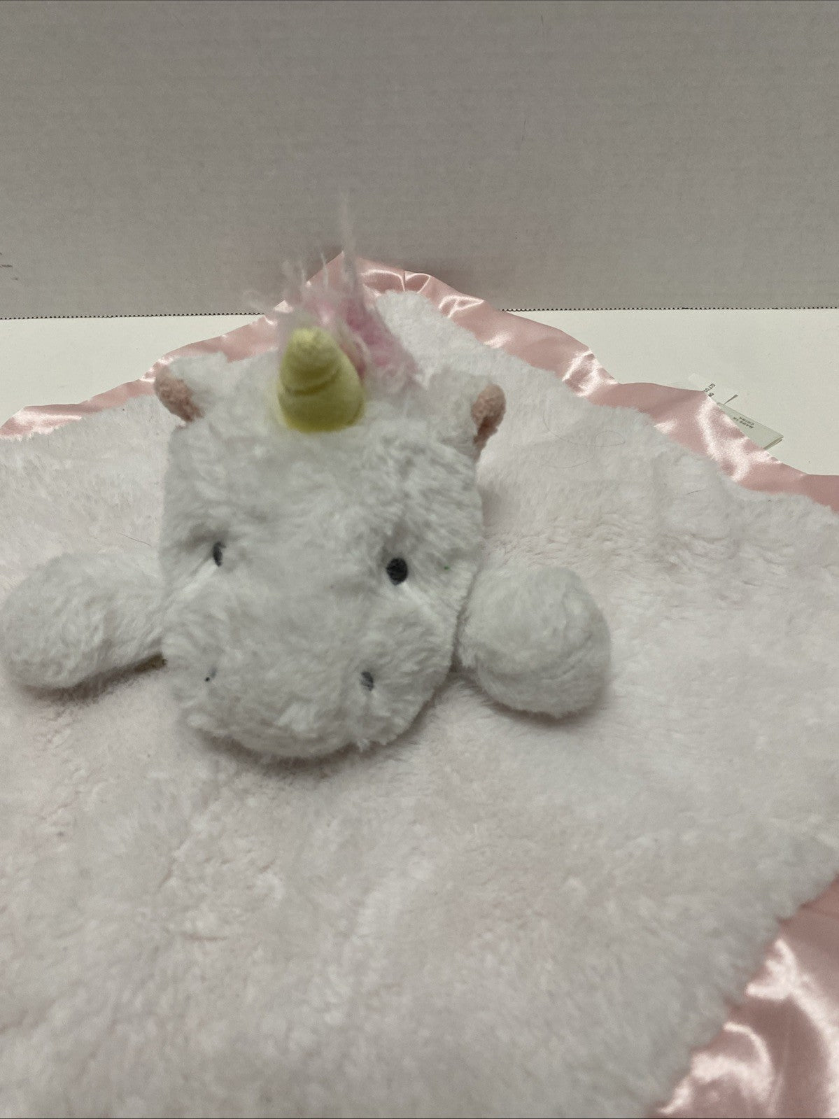 Cloud Island Unicorn Lovey Security Blanket Gold Speck Flakes Plush Doll 