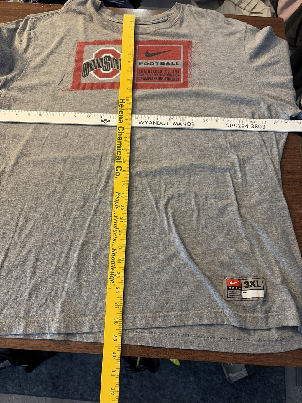 Nike Men’s 3XL Gray Short Sleeve T-Shirt Ohio State Buckeyes Football