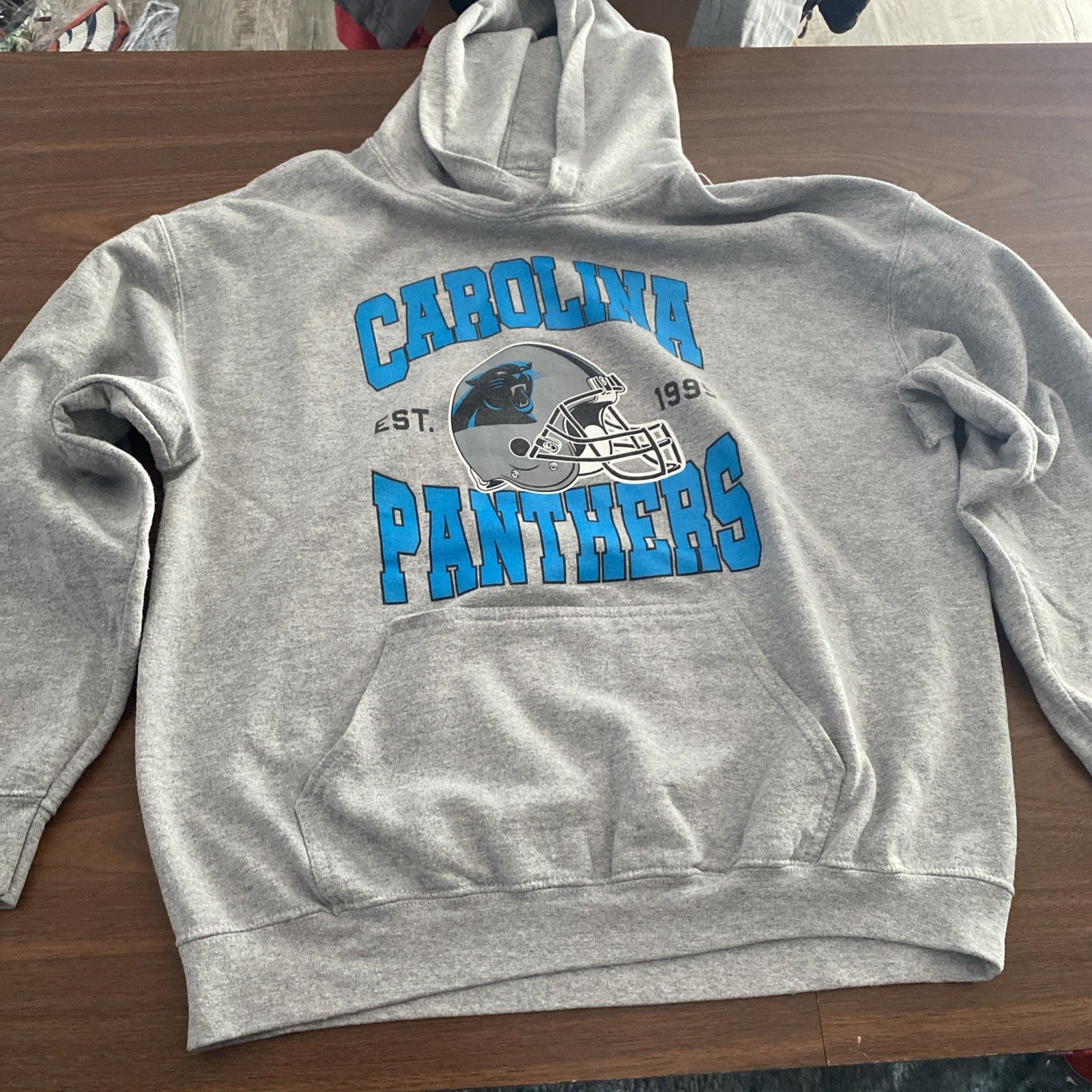 Junk Food Clothing's NFL Team Apparel CAROLILA PANTHERS Hoodie MENS Large
