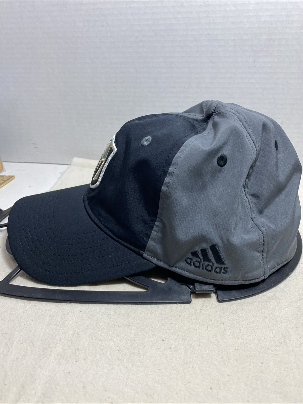Vegas Golden Knights Adidas Grey Structured Primary Logo Flex Hat