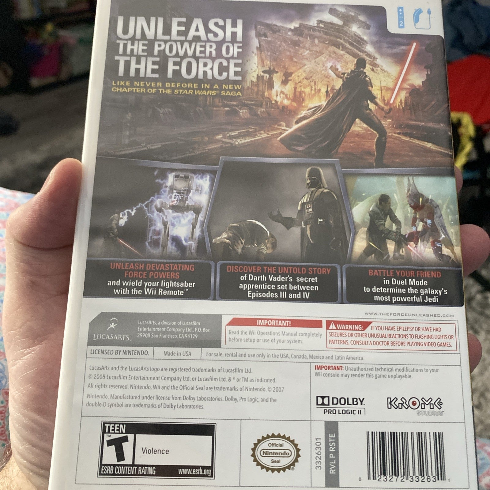 Star Wars: The Force Unleashed for Wii - Complete