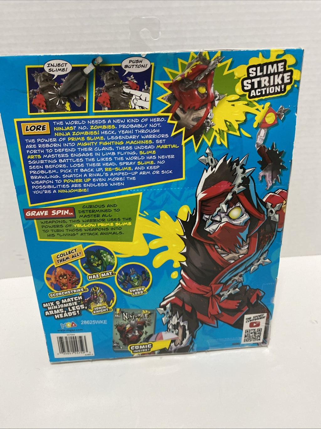 Ninjombie Grave Spin Action Figure Comic Power Up with Slime
