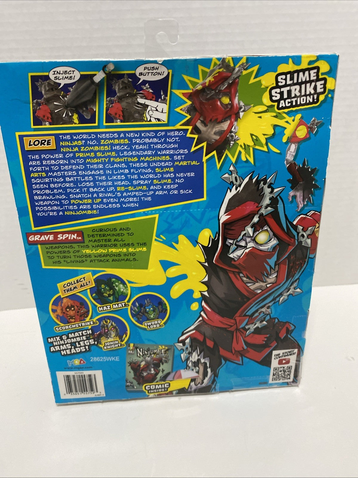 Ninjombie Grave Spin Action Figure Comic Power Up with Slime