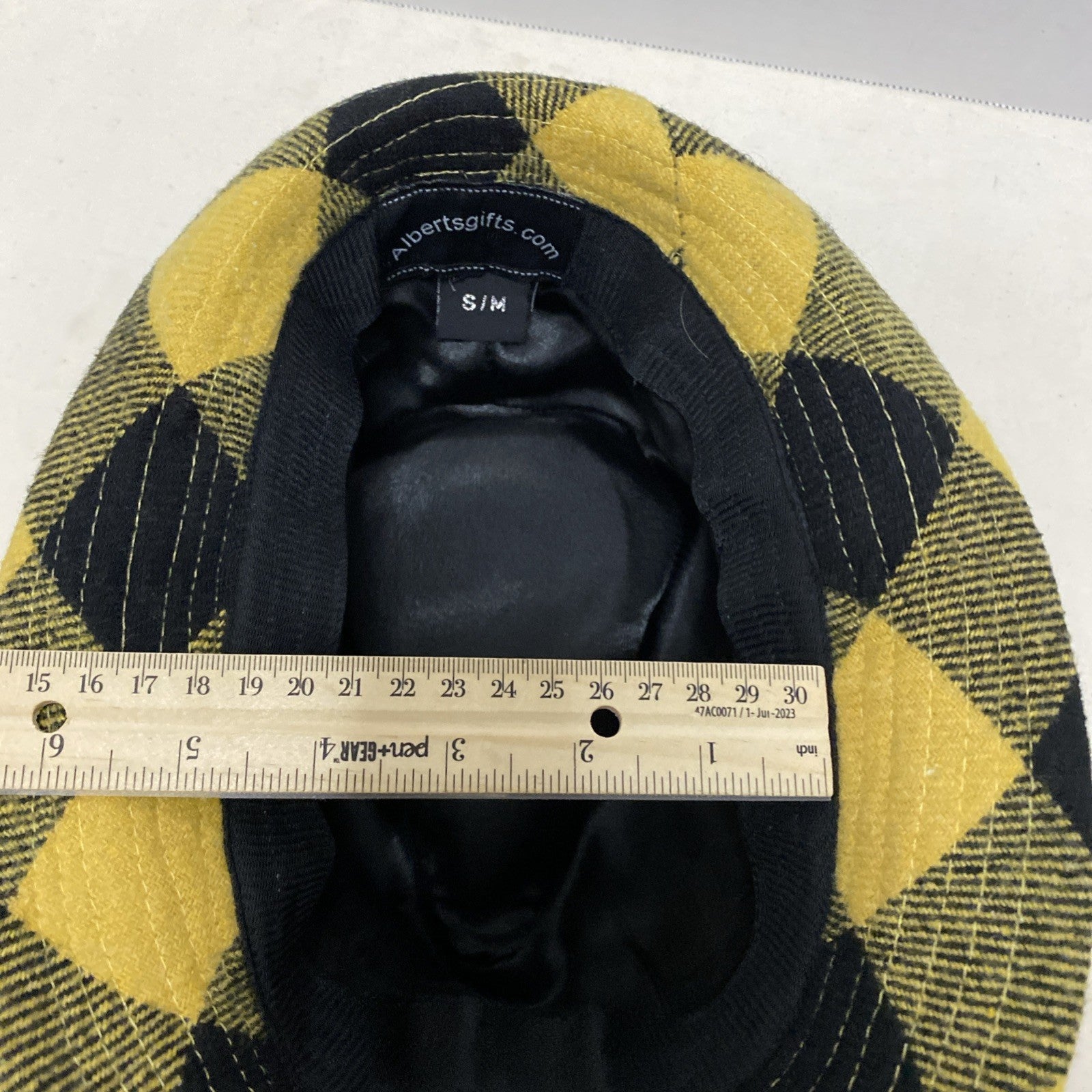 Steelers Fedora - Black And Gold Plaid-