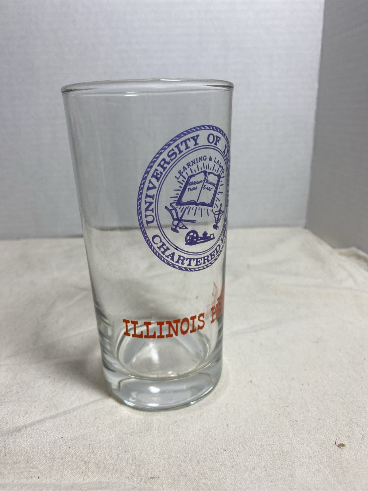 1960's Marathon Big 10 UNIVERSITY OF ILLINOIS "Illini" Drinking Tumbler (5.5" H)