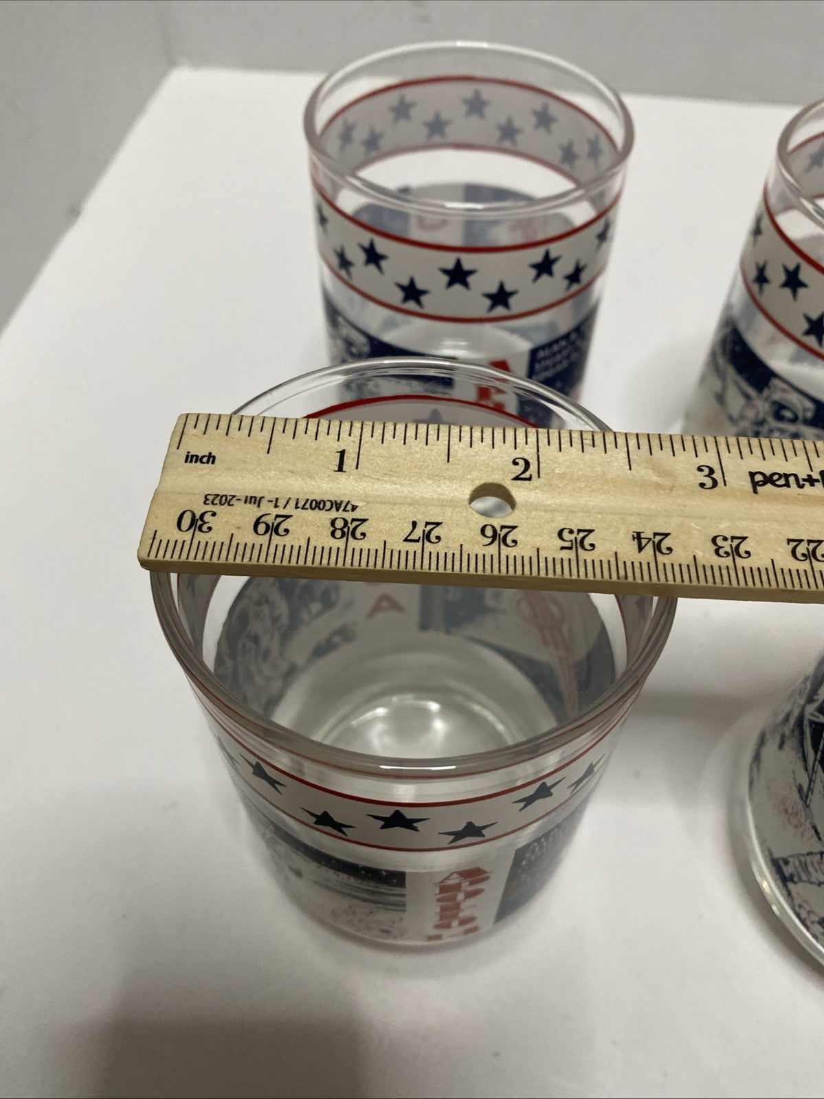 Vintage Libbey 1970s NASA Apollo 14 Juice/Rock Glasses Set Of 4