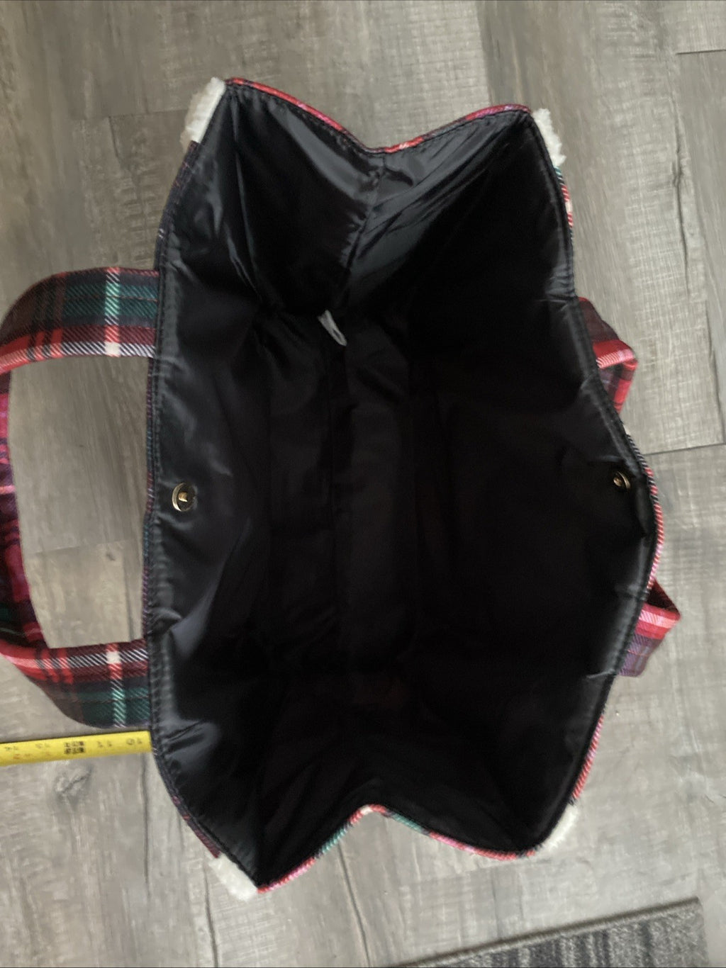 Victoria Secret Red Plaid Christmas Holiday 2022 Tote Bag