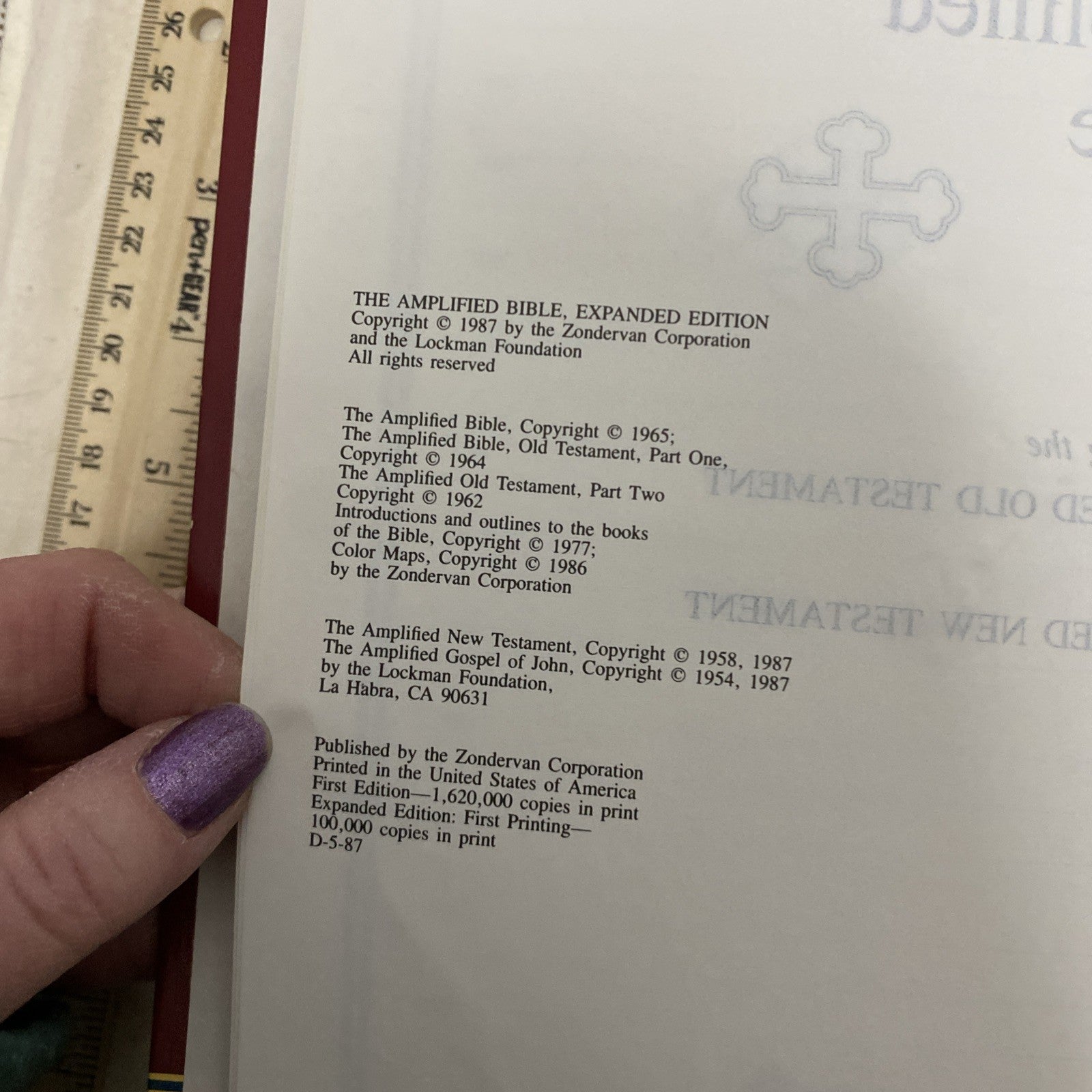 Amplified Bible Classic ~ 1987 AMPC ~ Hardcover ~ First Printing Expanded Ed.