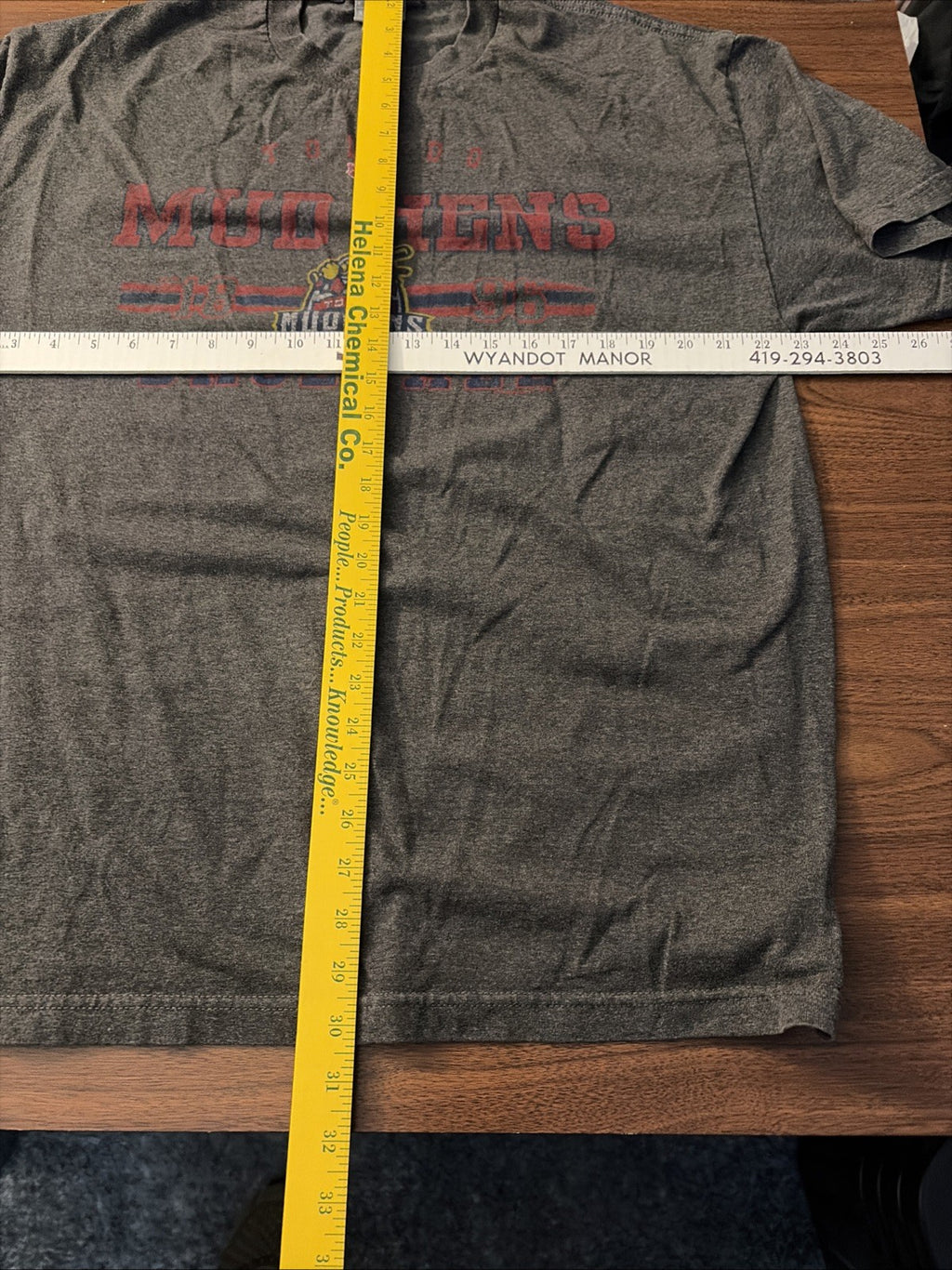 MLB Genuine Merchandise Toledo Mudhens Baseball Short Sleeve Shirt Gray XL Men’s