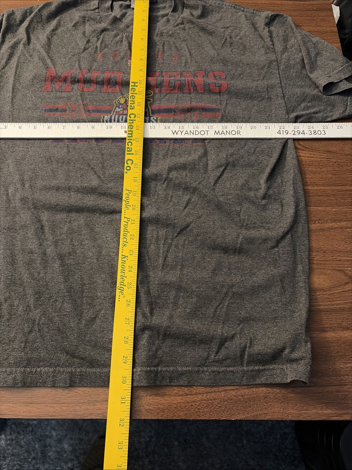 MLB Genuine Merchandise Toledo Mudhens Baseball Short Sleeve Shirt Gray XL Men’s