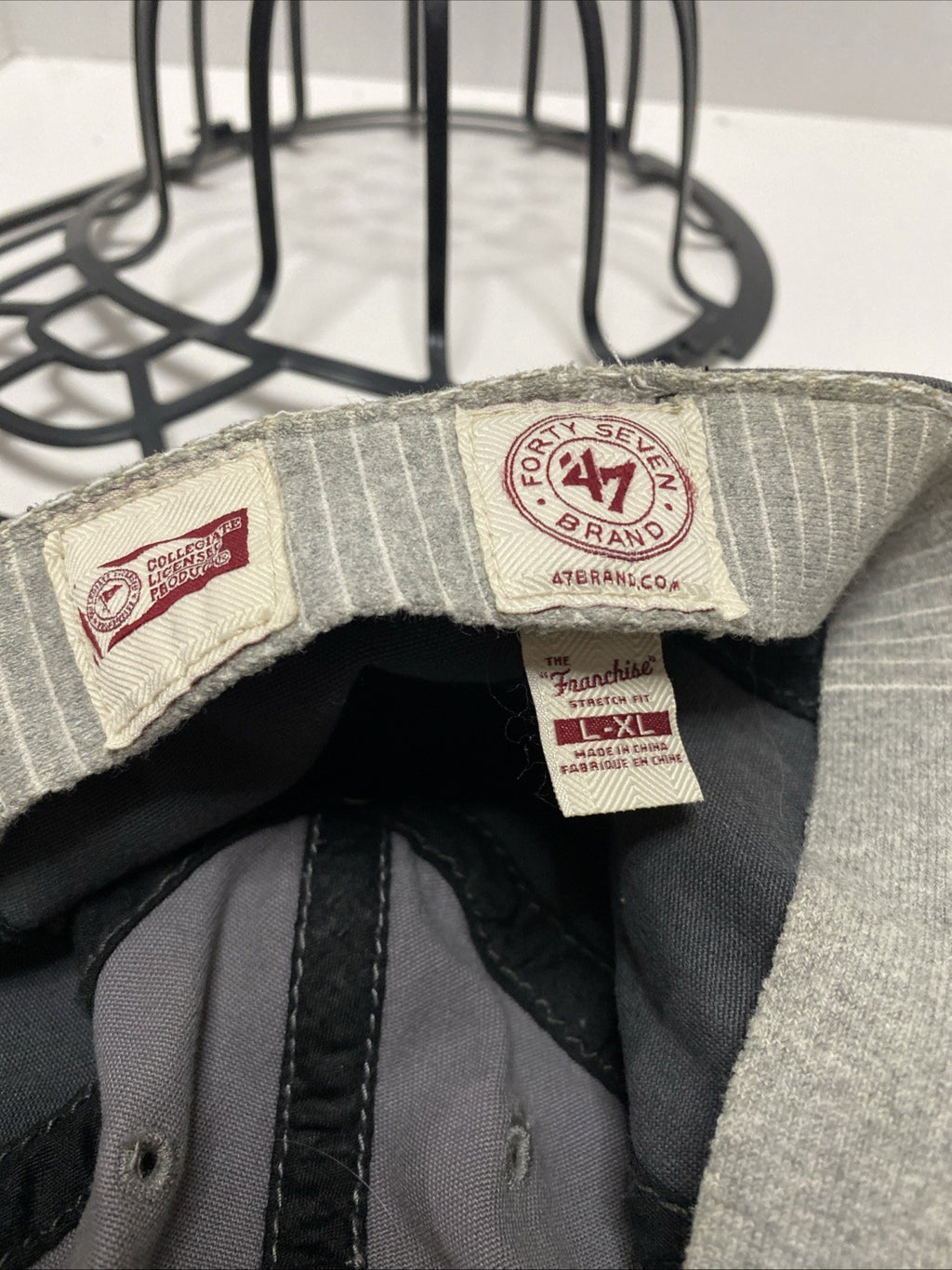 47  BrandOhio State Hat Two Tone Gray Embroidered Emblem L/XL Fitted