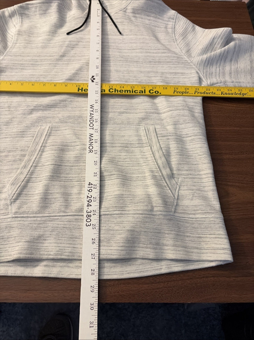 American Eagle Large Hoodie Pullover Sweatshirt Long Sleeve White And Gray