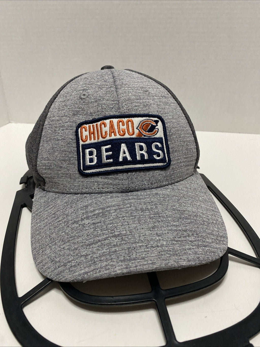 Chicago Bears Team Apparel NFL Hat Men's Cap Adjustable Grey Black Orange Patch