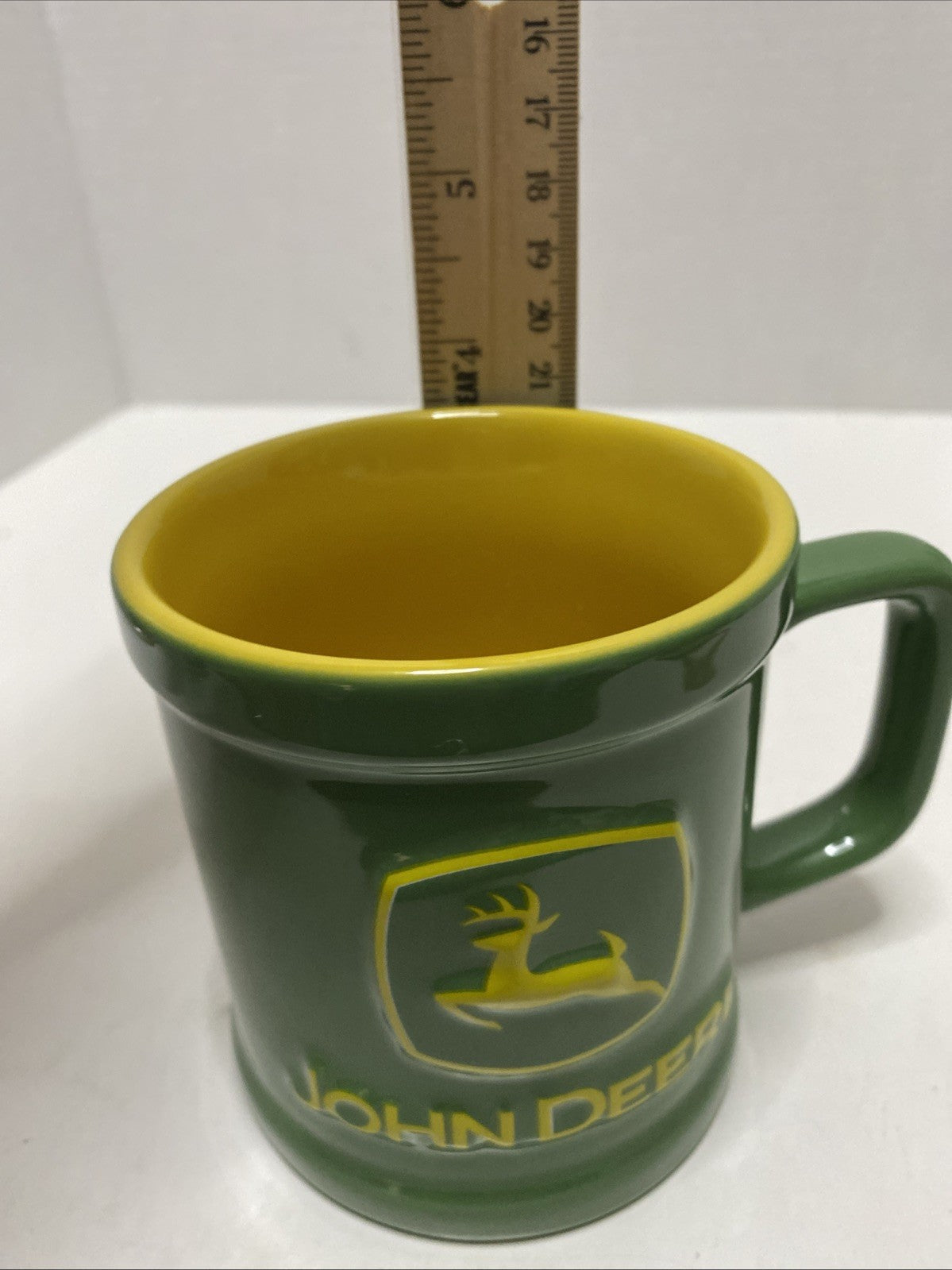 COLLECTIBLE Coffee Mug John Deere Raised Logo Coffee Mug - Preowned