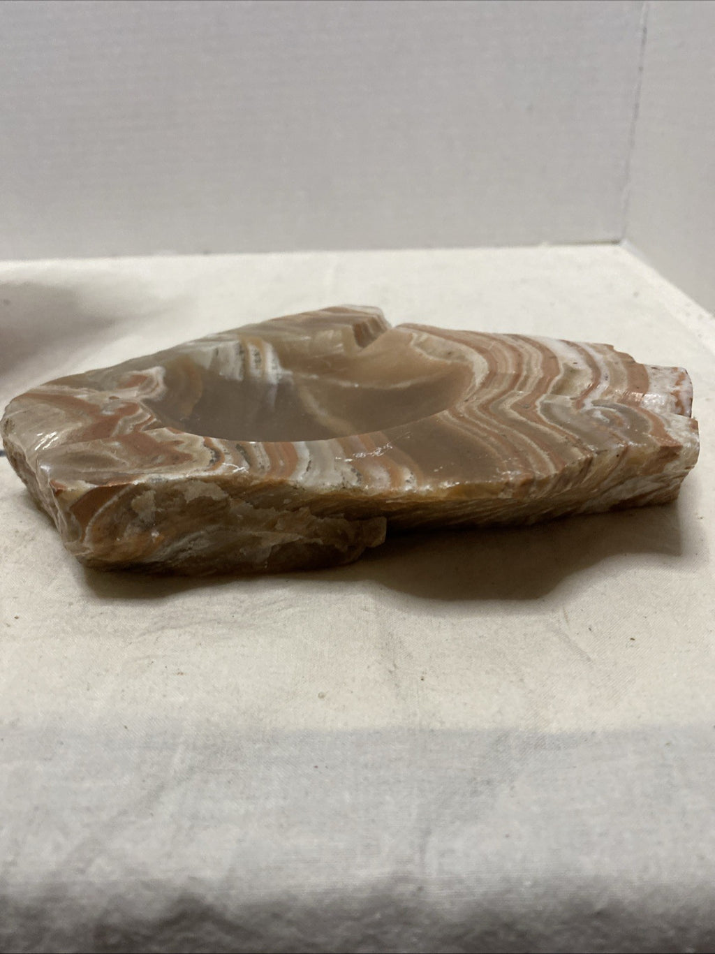 Vintage Ashtray Marble Stone  Mid-century Modern