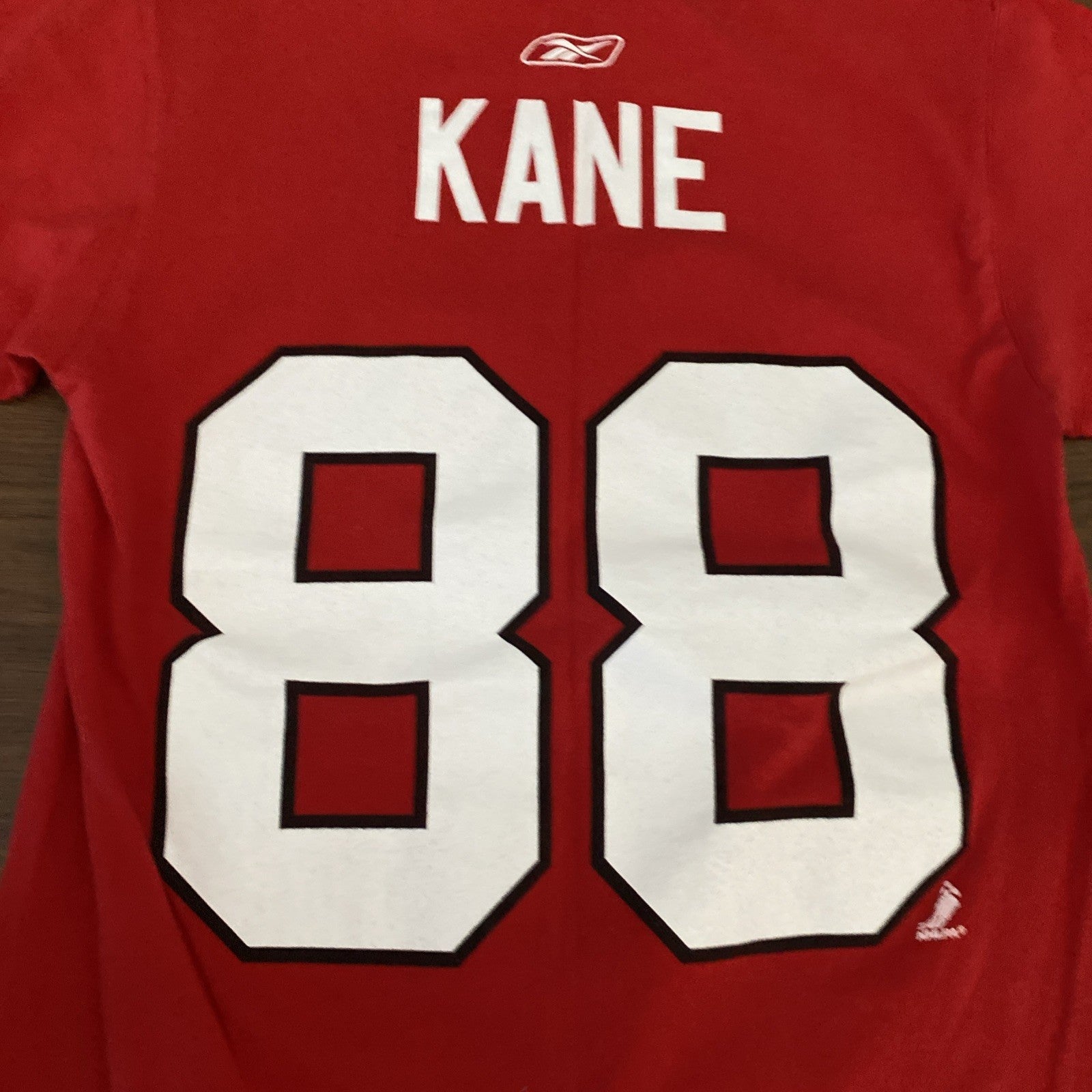 Chicago Blackhawks Shirt Small Red Short Sleeve Patrick Kane #88 Reebok Men