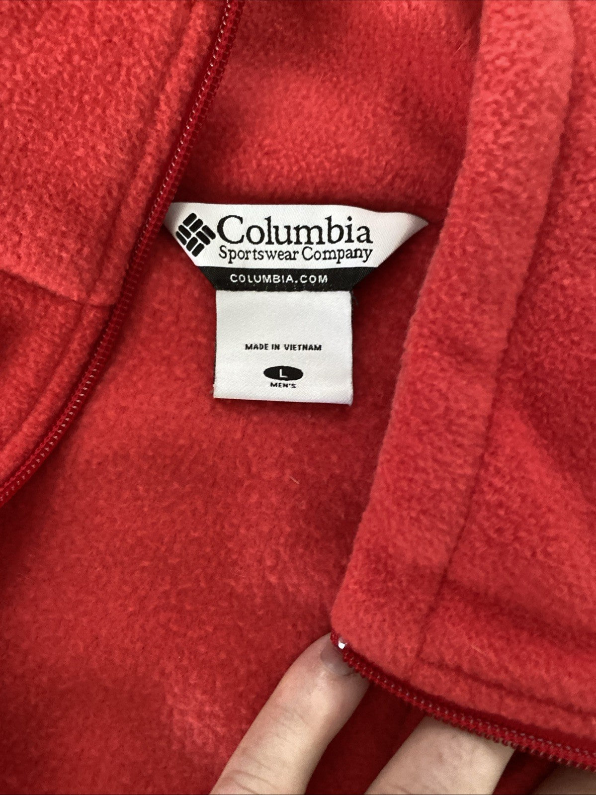 Columbia adult large Ohio State University buckeyes long sleeve zip up fleece