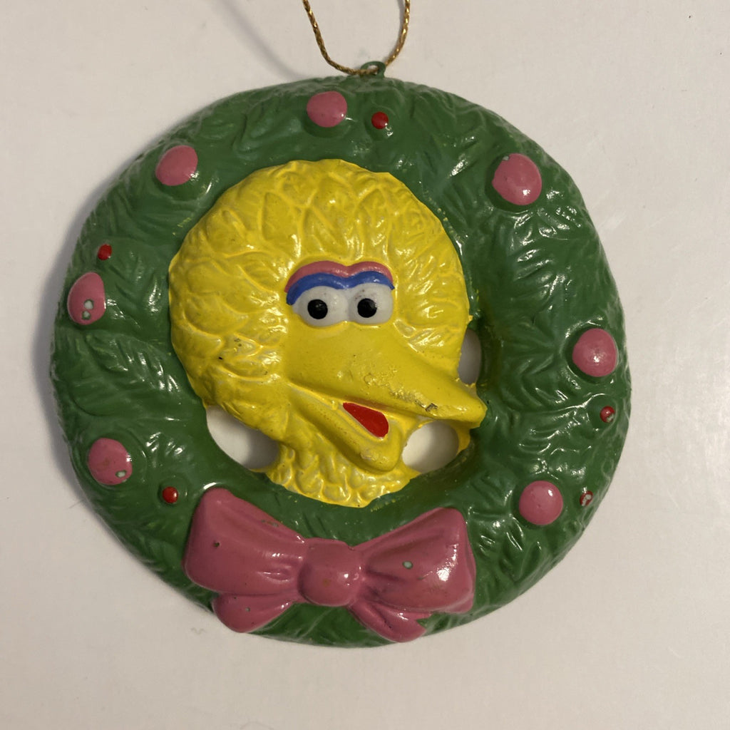 Vintage 1988 Sesame Street Lot Of  6 Holiday Wreath Ornaments