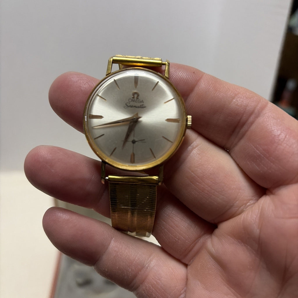 omega seamaster vintage watch and band swiss made manual 50 / 10k