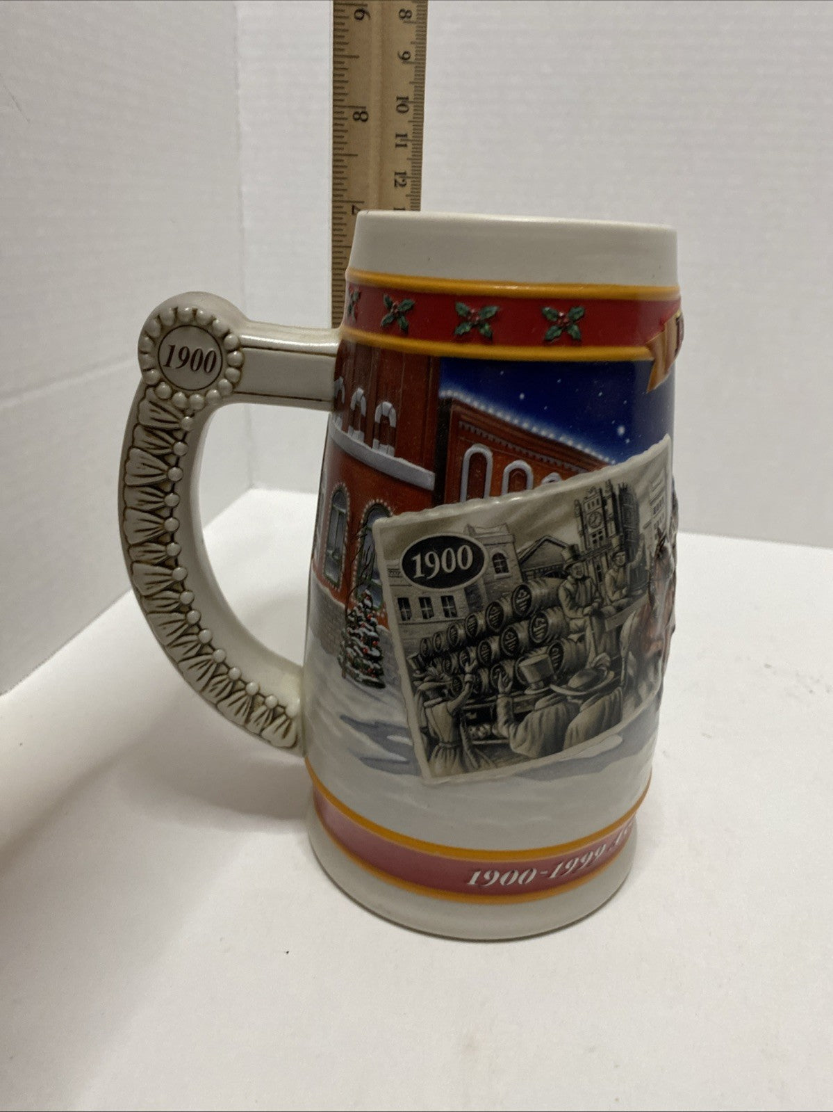 Budweiser 1999 Holiday Clydesdales  Beer Stein A Century of Holiday Tradition