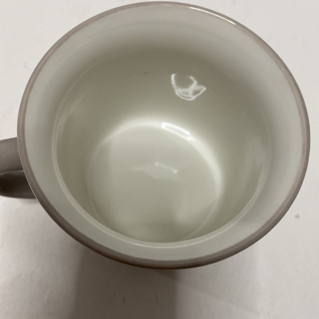 Sleigh Bell Bistro NOEL Christmas Holiday Taupe Porcelain Coffee Tea Mug Cup