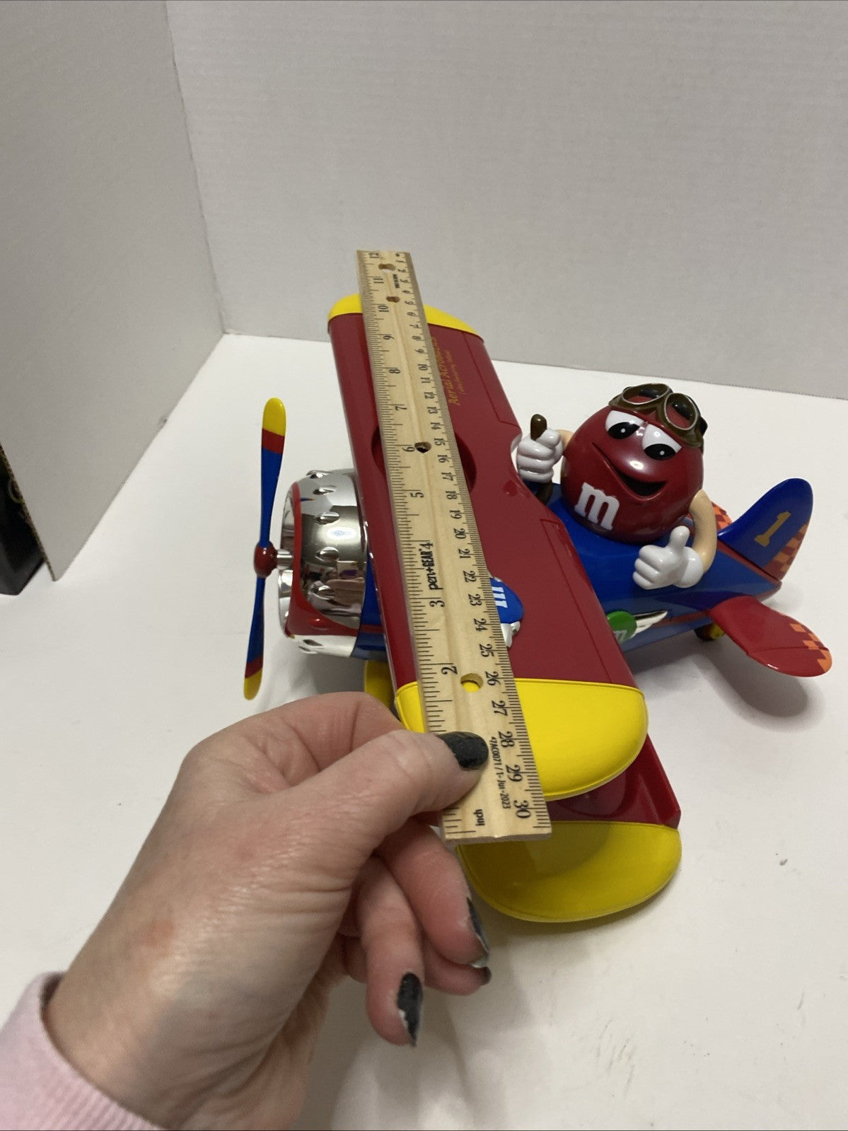 M&M Dispenser WORKS! Bi-Plane M&M Mars Inc USA Toy Vintage Collection