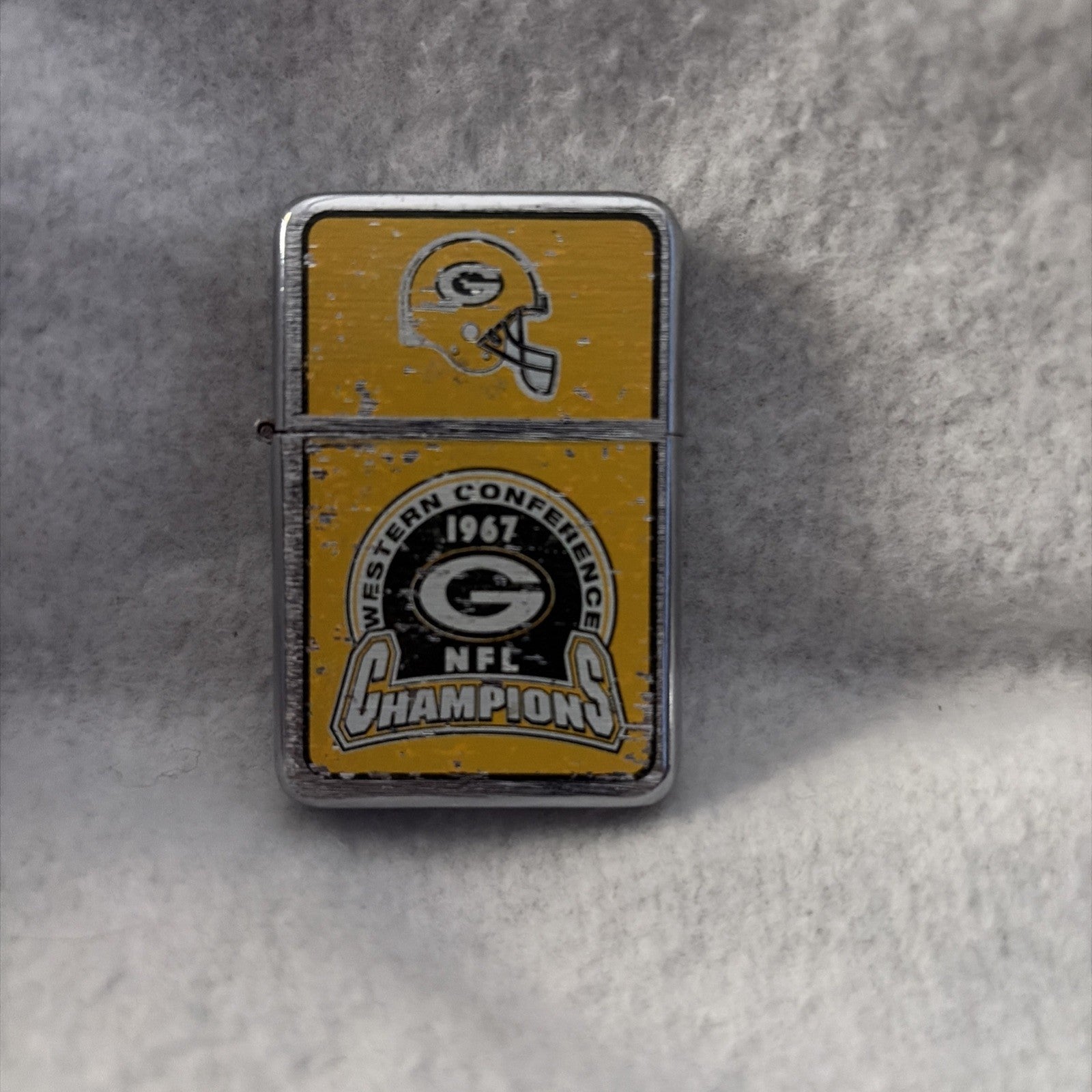 Zippo Lighter Nfl Green Bay Packers 1967 Western Conference Champion Used