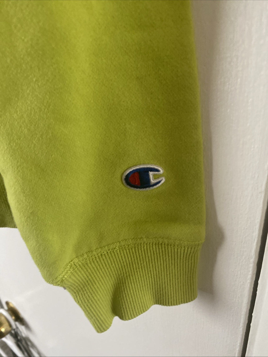 Champion Flourescent Green Kids Unisex Hoodie, Size Large, Excellent Condition