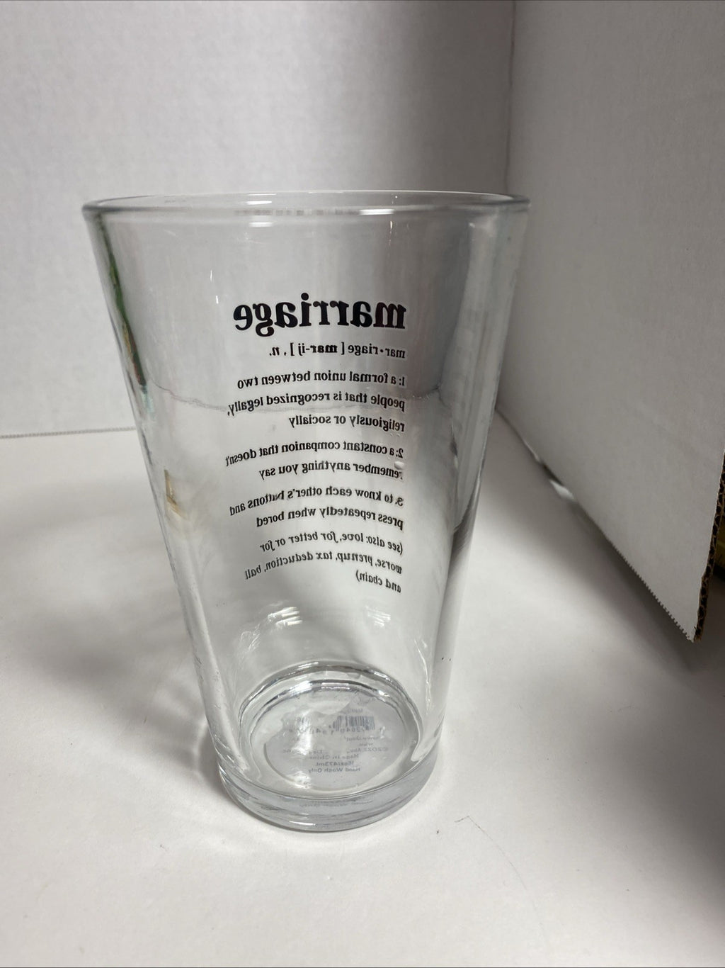 Defined Marriage Pint Glass