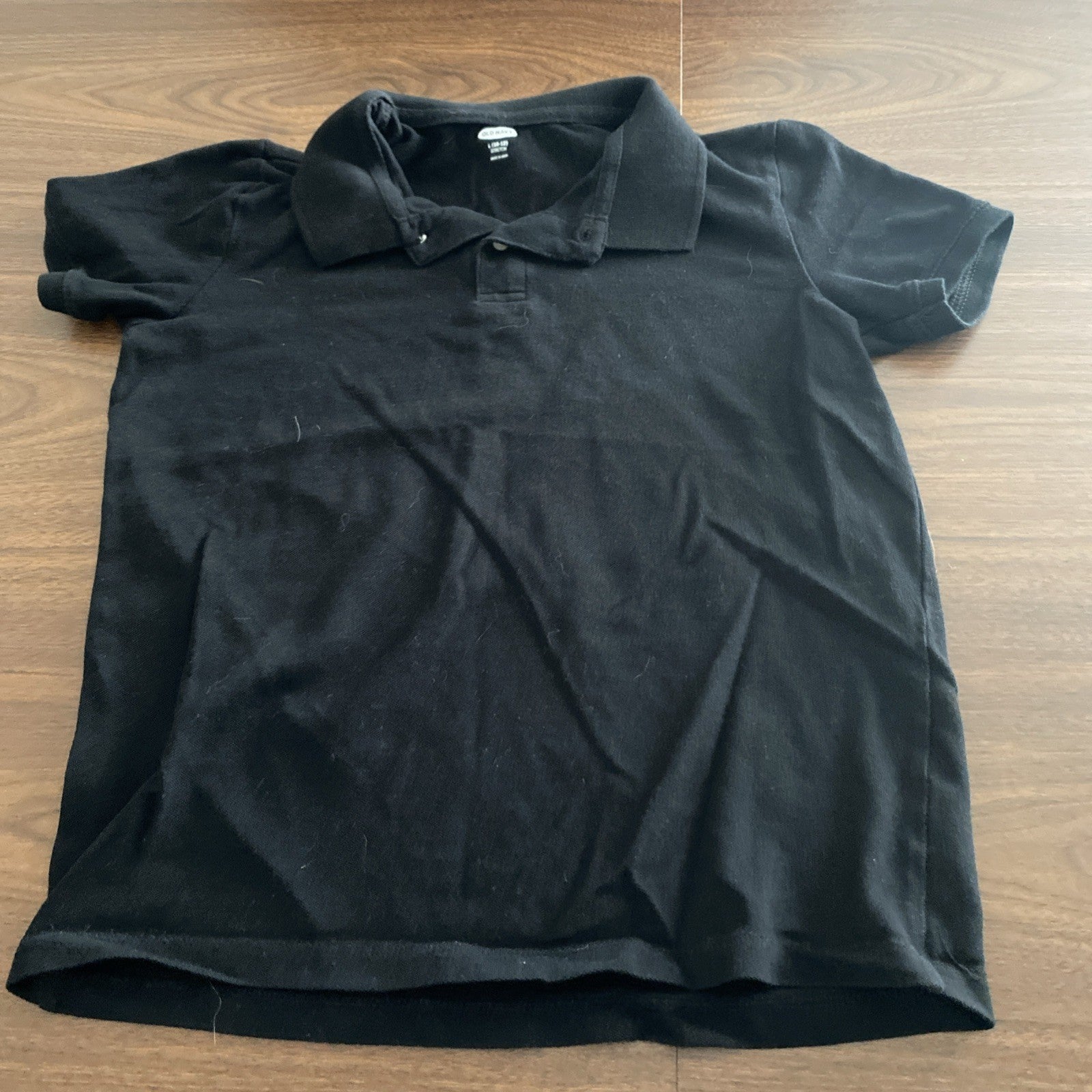 Old Navy Boys size large 10–12 black short sleeve polish shirt