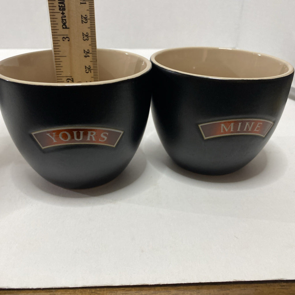 Bailey’s Irish Cream “Mine & Yours” Preowned 8oz Pair Coffee /Dessert Cups