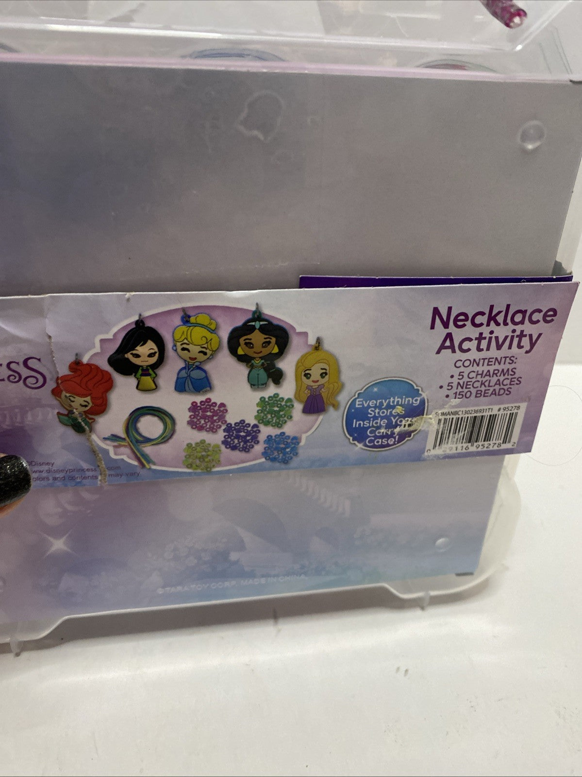 Disney Princess Jewelry Making Activity Kit - 5 Charms And Assorted Beads