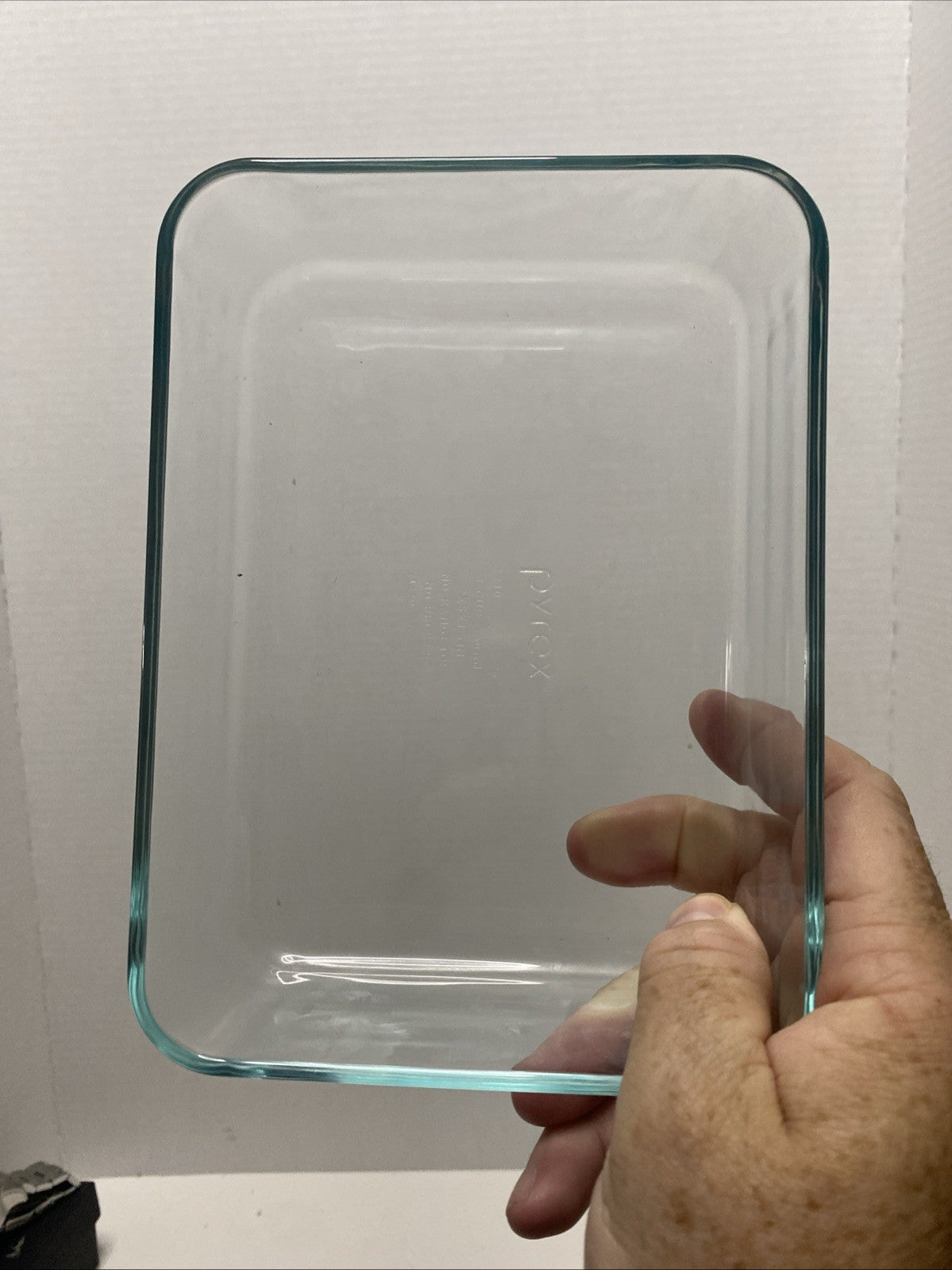 Vintage  PYREX 3 Cup Aqua Glass Baking Pan 7210 7" x5" x 1.5"  Made In USA