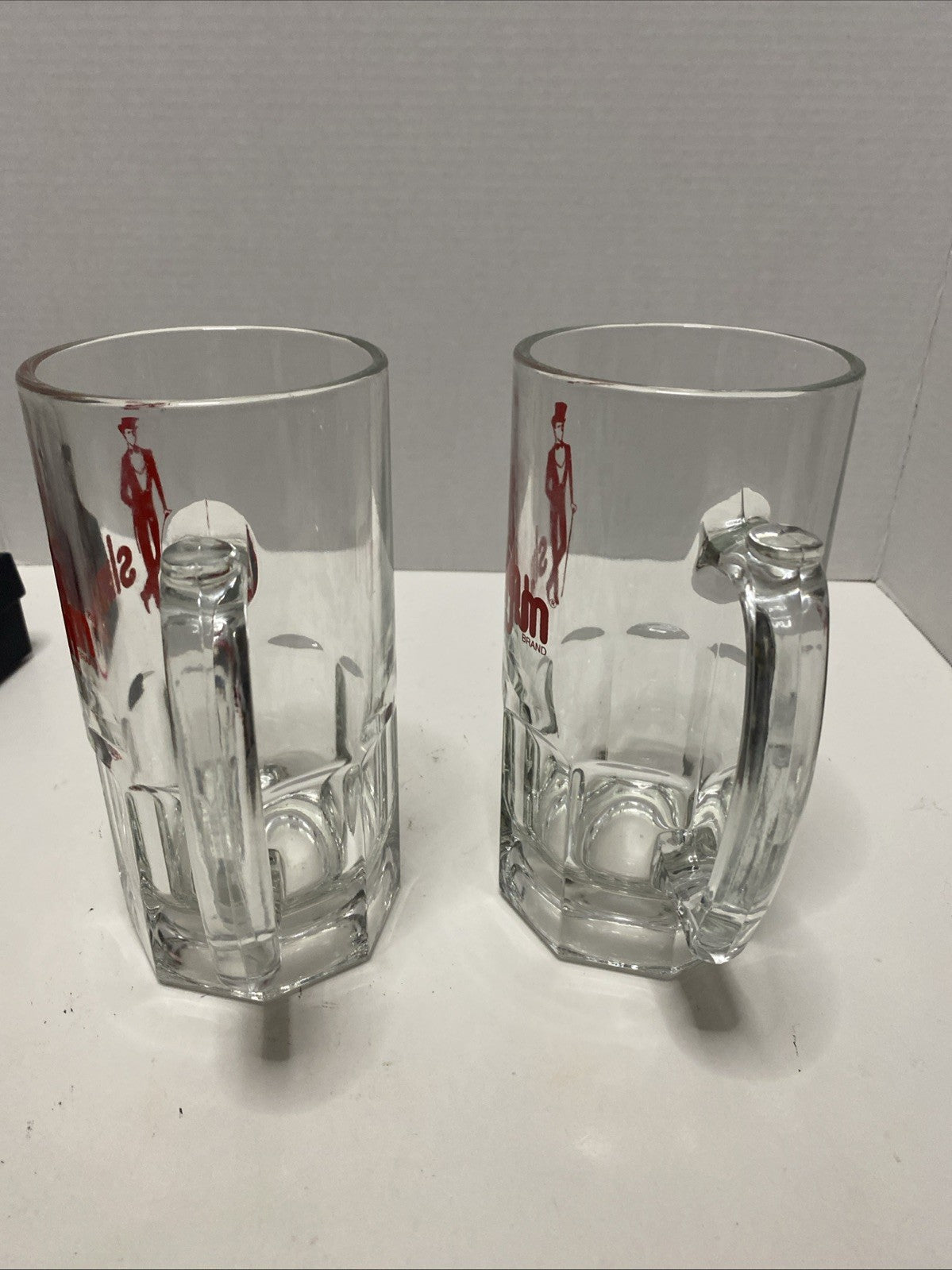 VINTAGE SLIM JIM BEER MUGS, 8 INCHES, SET OF 2