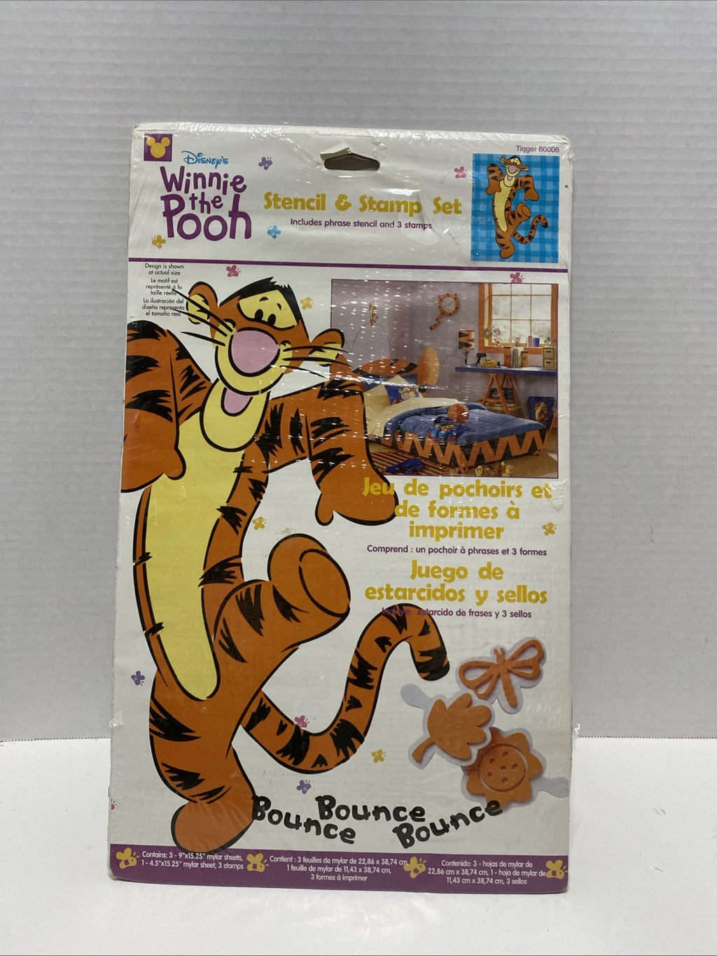 Disney's Winnie the Pooh TIGGER  Wall Stencil & Stamp Set - Bounce ~