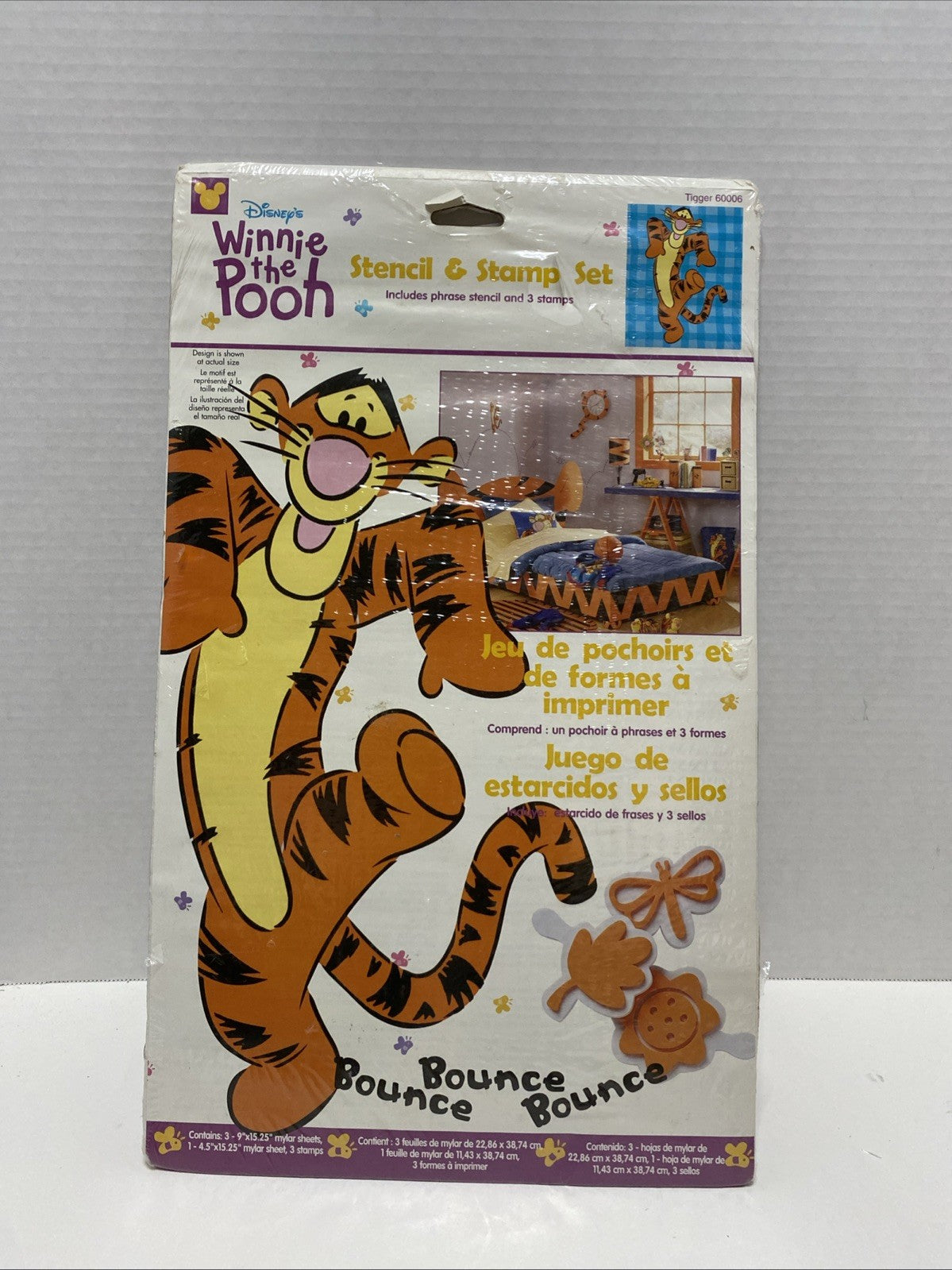 Disney's Winnie the Pooh TIGGER  Wall Stencil & Stamp Set - Bounce ~