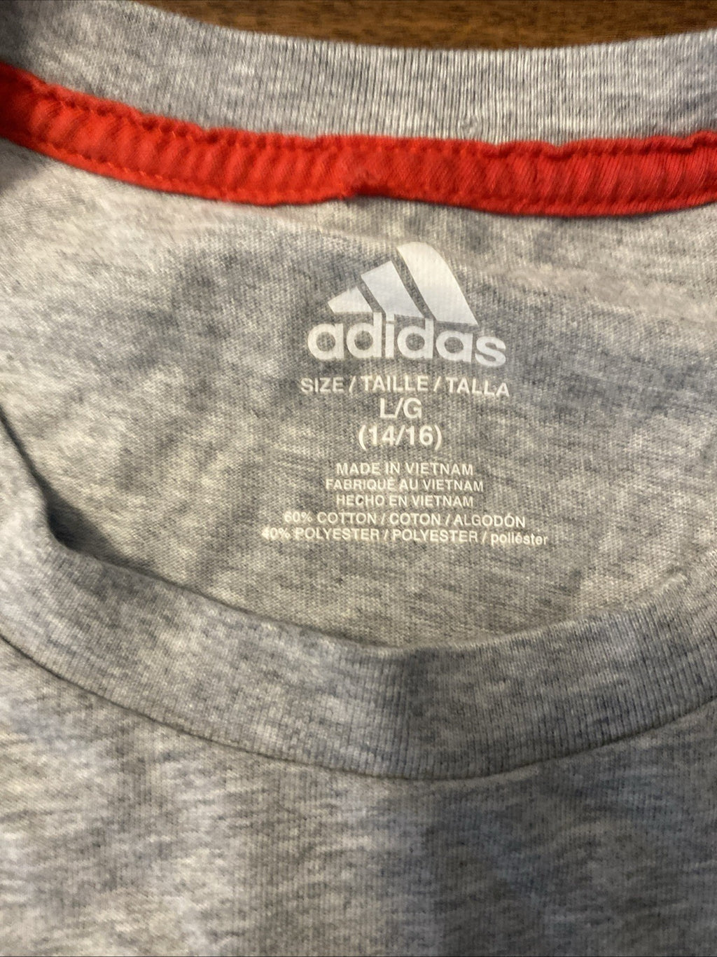 Boys Adidas L/G.14/16 4th July American Flag Muscle Tee Tank Grey Red Blue