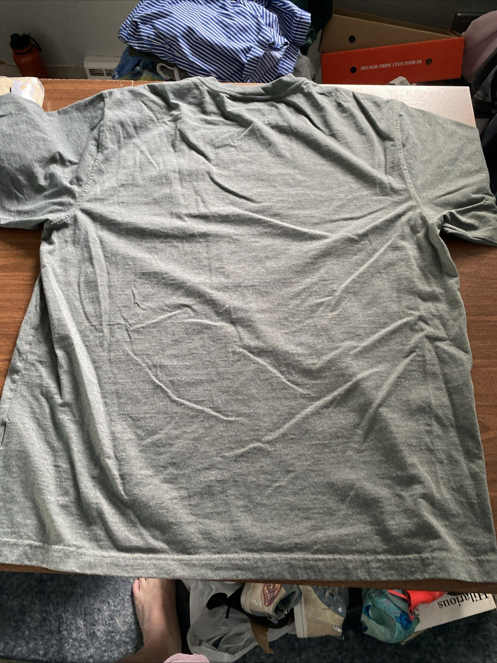 Carhartt Shirt Men's Sz XL Gray Loose Fit Crewneck Short Sleeve Work T Shirt