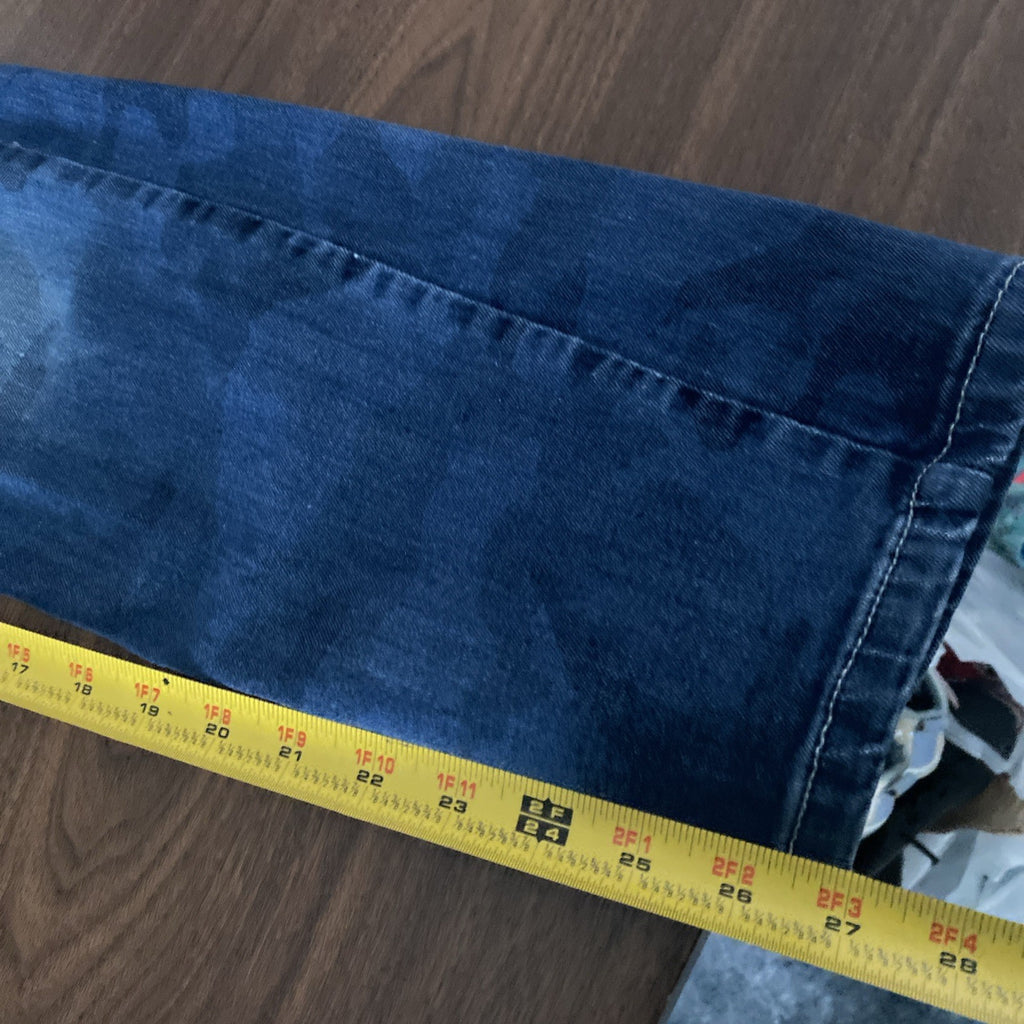 Echo unlimited size 34 skinny jeans black patch stressed jeans