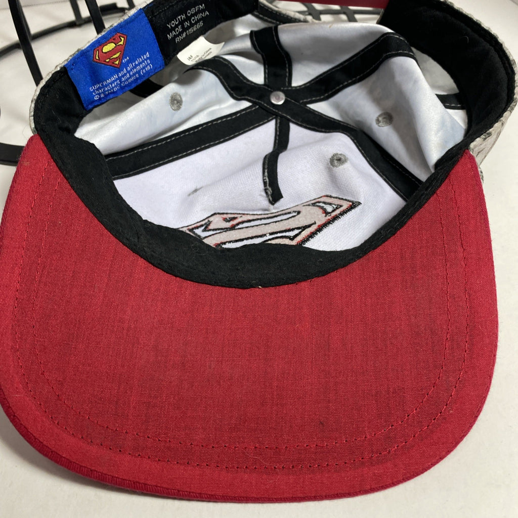 DC Comics Superman Youth One Size Grey And Red Snapback Hat