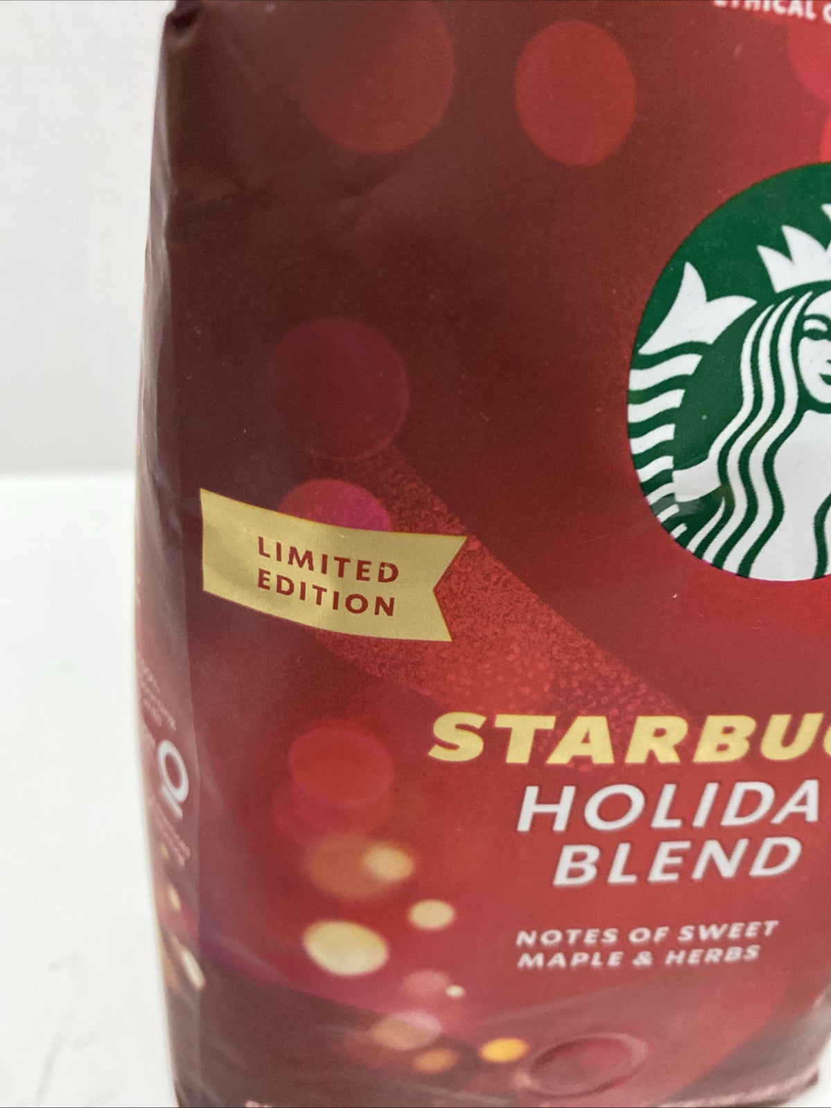 Starbucks HOLIDAY BLEND Medium Roast Ground Coffee 17 Oz. 1 Bag LIMITED Edition