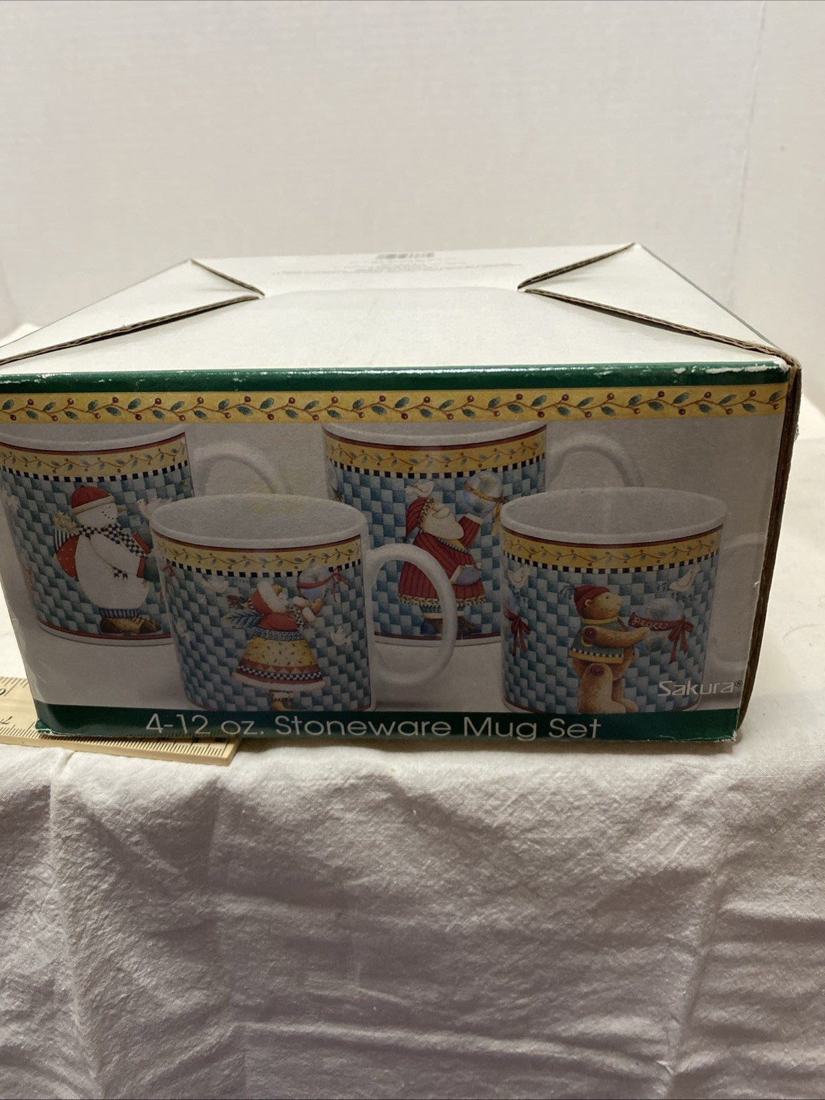 Vintage 2000 Debbie Mumm Sakura Joy To The World Christmas Mug Child & World