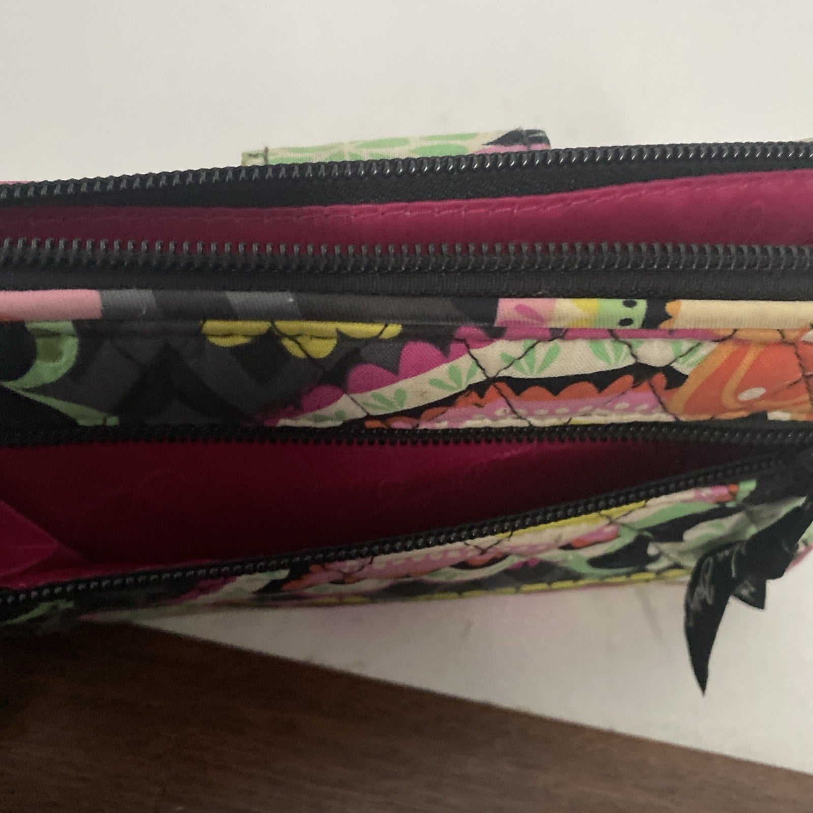 Vera Bradley Clutch Zipper Paisley Wallet