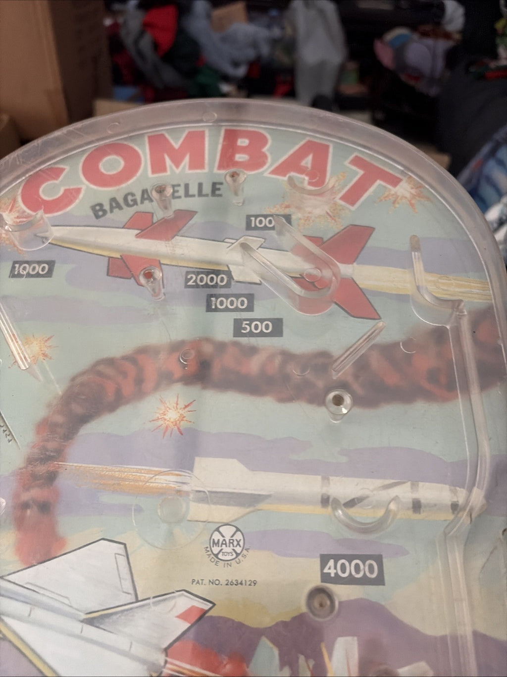 Vintage 1950s Marx Toys "COMBAT”  Table Top Pinball Game