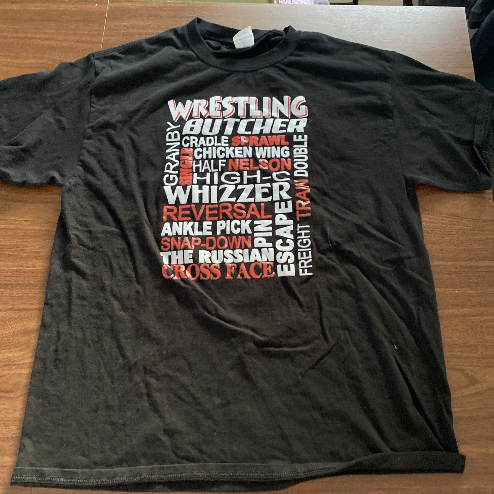 Wrestling T-shirt size large short sleeve