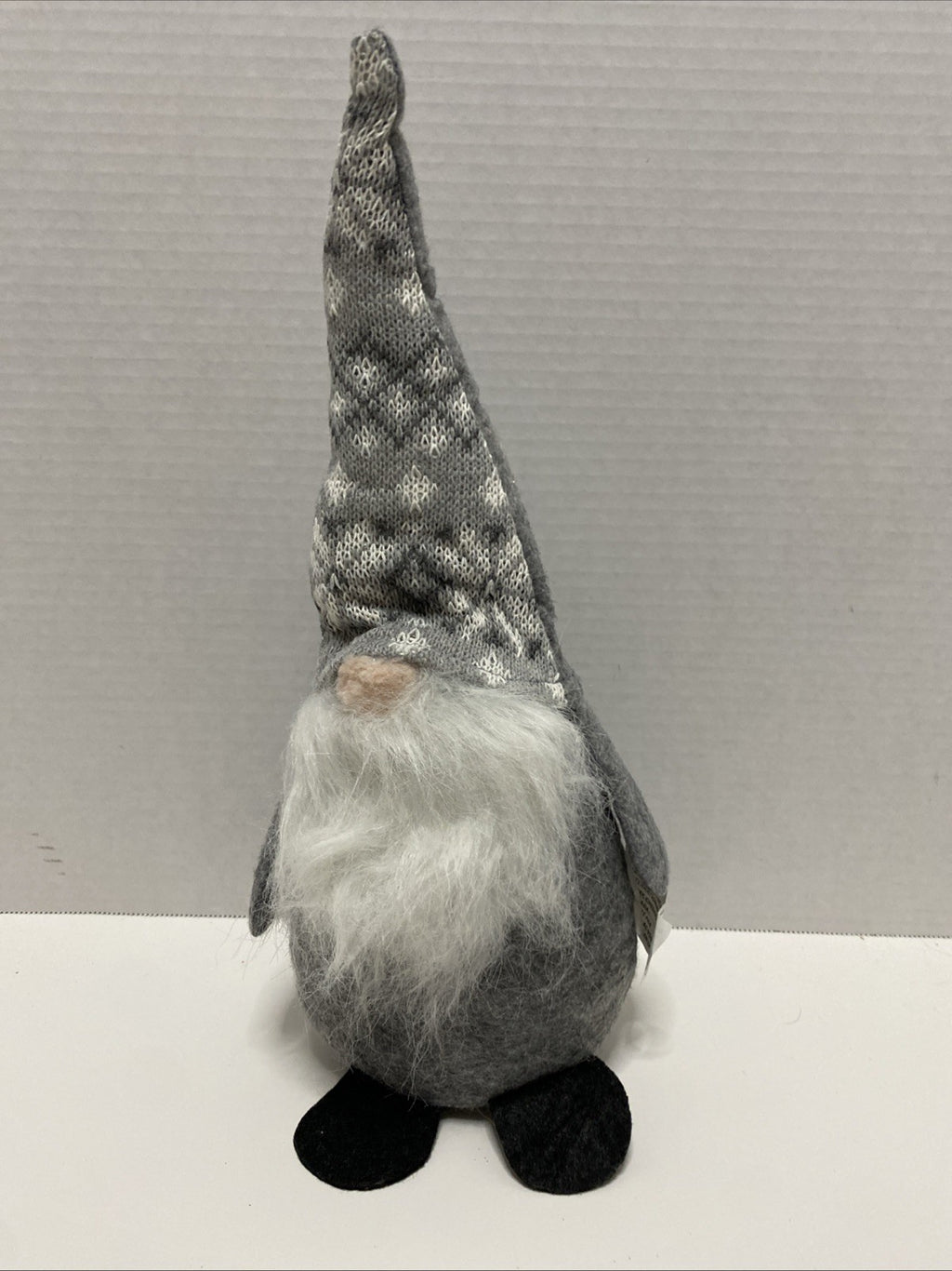 Christmas 14” Gnome Grey/White Weighted Base