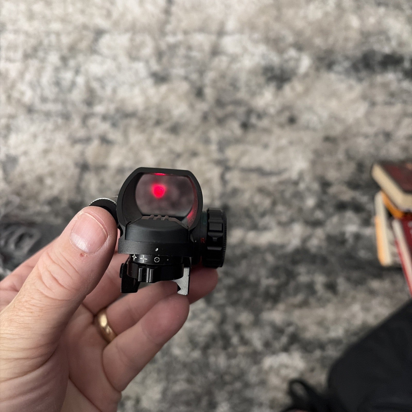 Lancer Tactical Picatinny 4 Reticle Red Dot Reflex Sight w/ Green Laser
